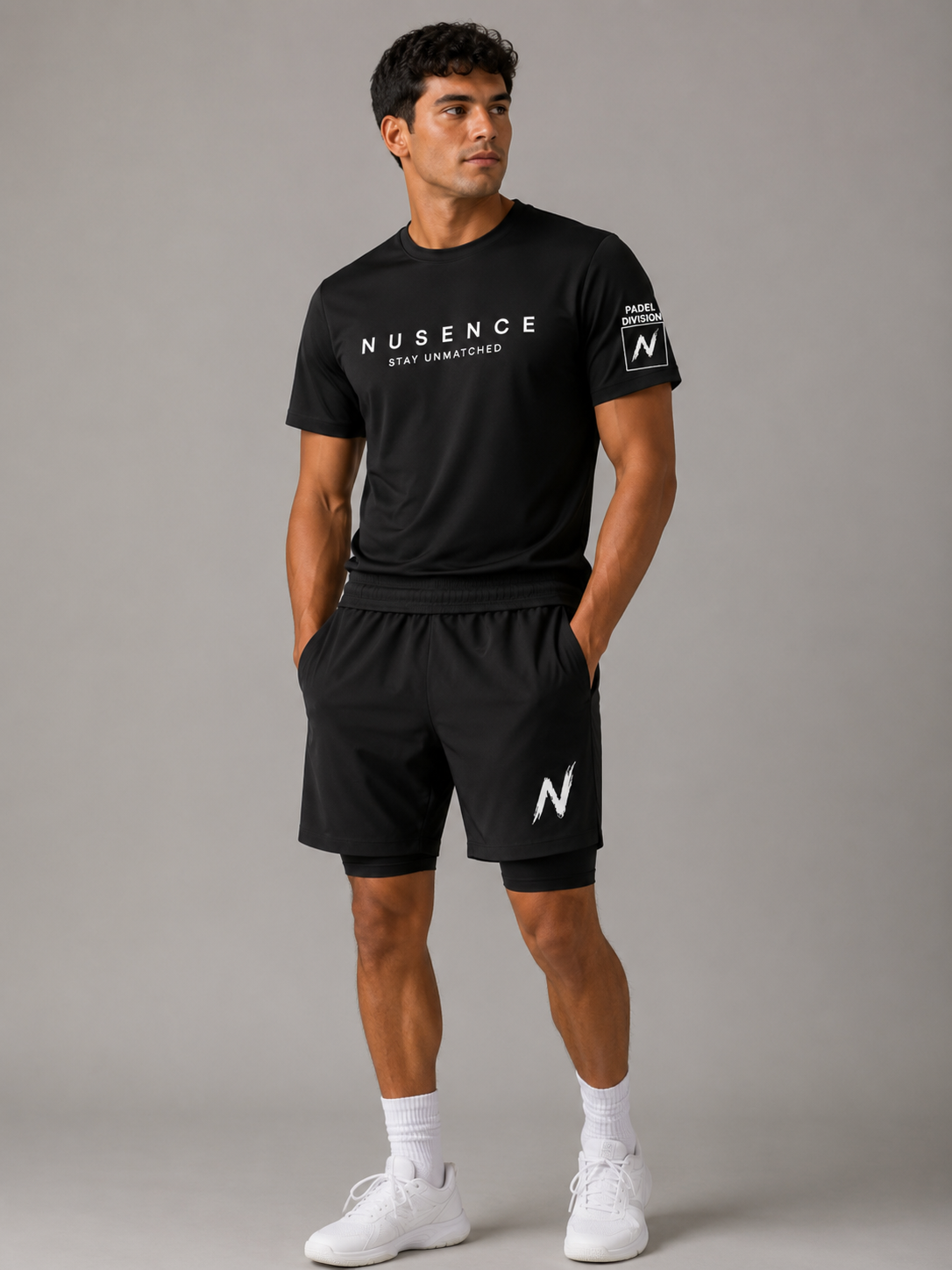 Mens Padel Division Tshirt - Black