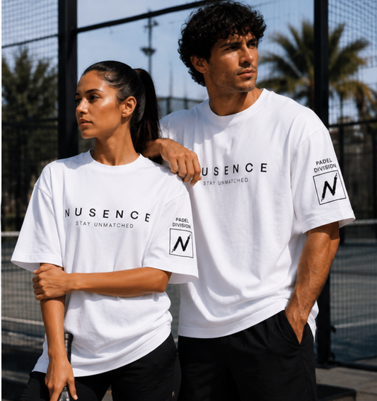 Padel Division Unisex Oversized Heavyweight T-Shirt - White