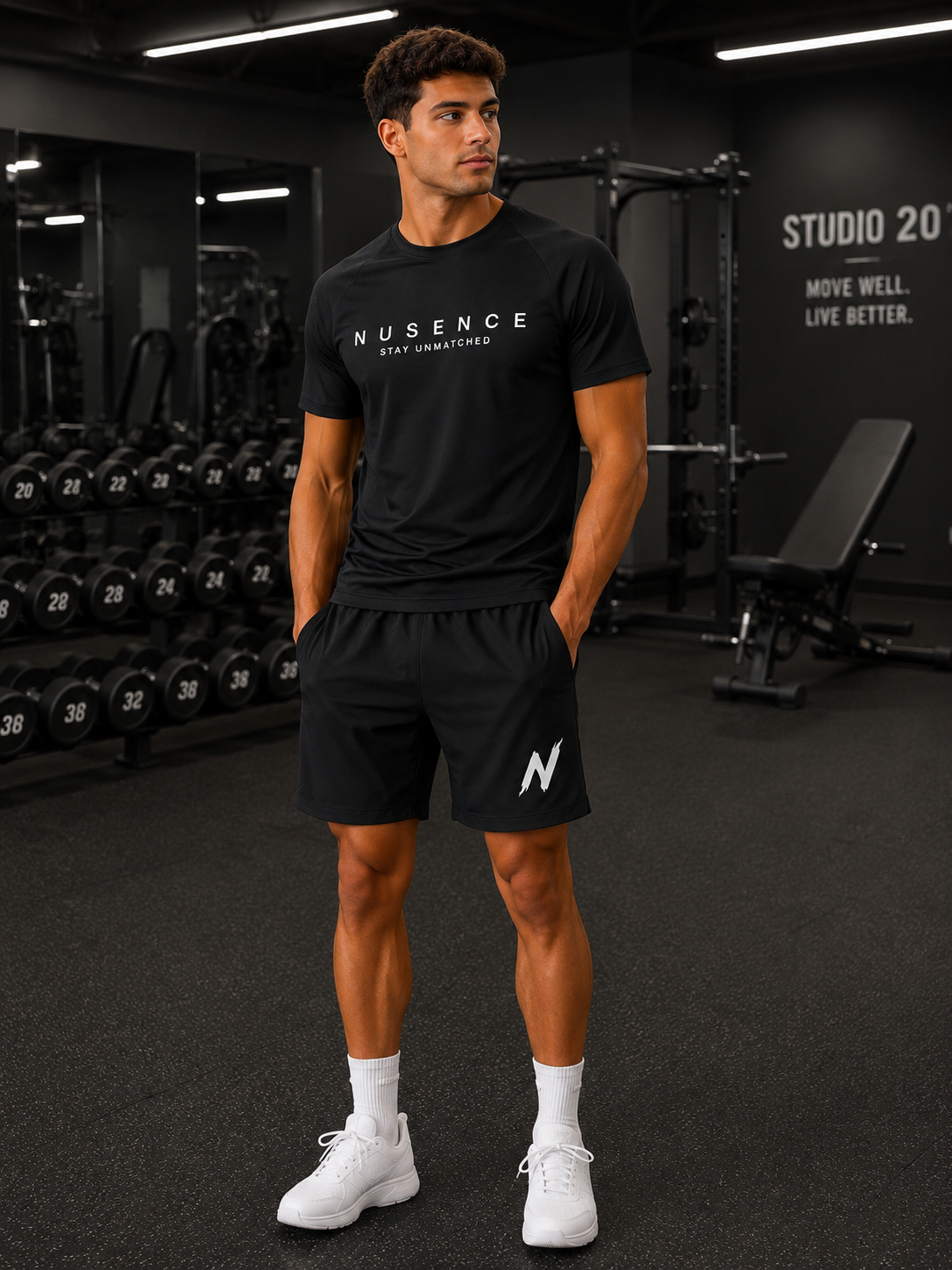 Mens Essentials Gym Tshirt - Black
