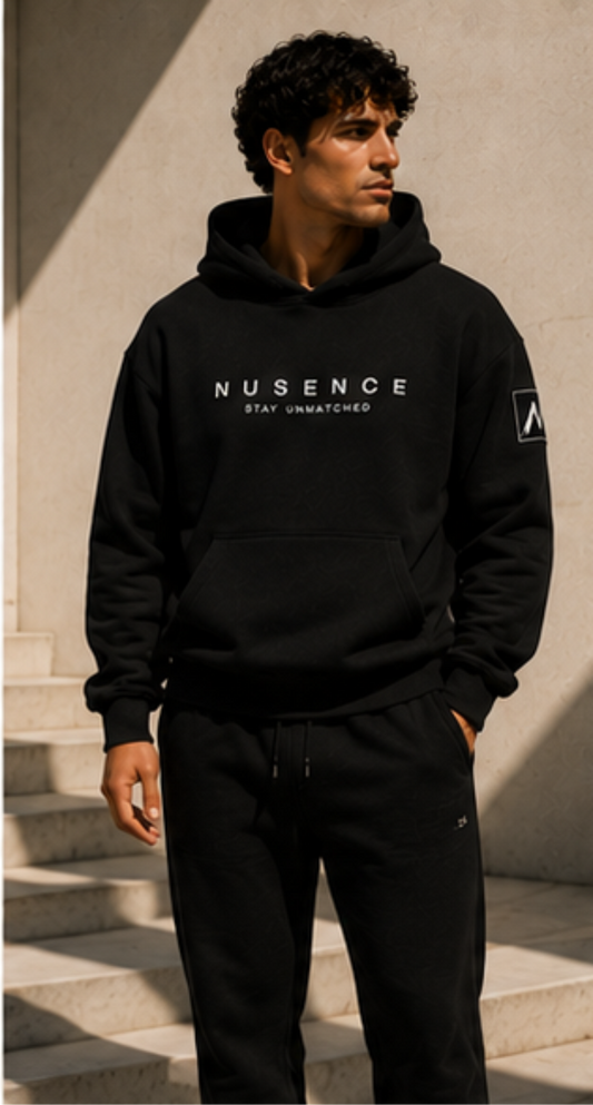 Heavyweight Essentials Hoodie - Black