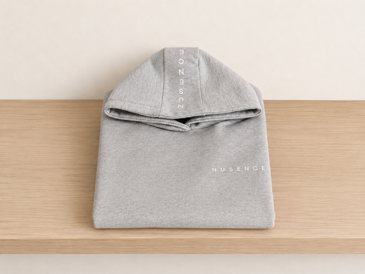 Womens Essentials Heavyweight Hoodie - Heather Grey