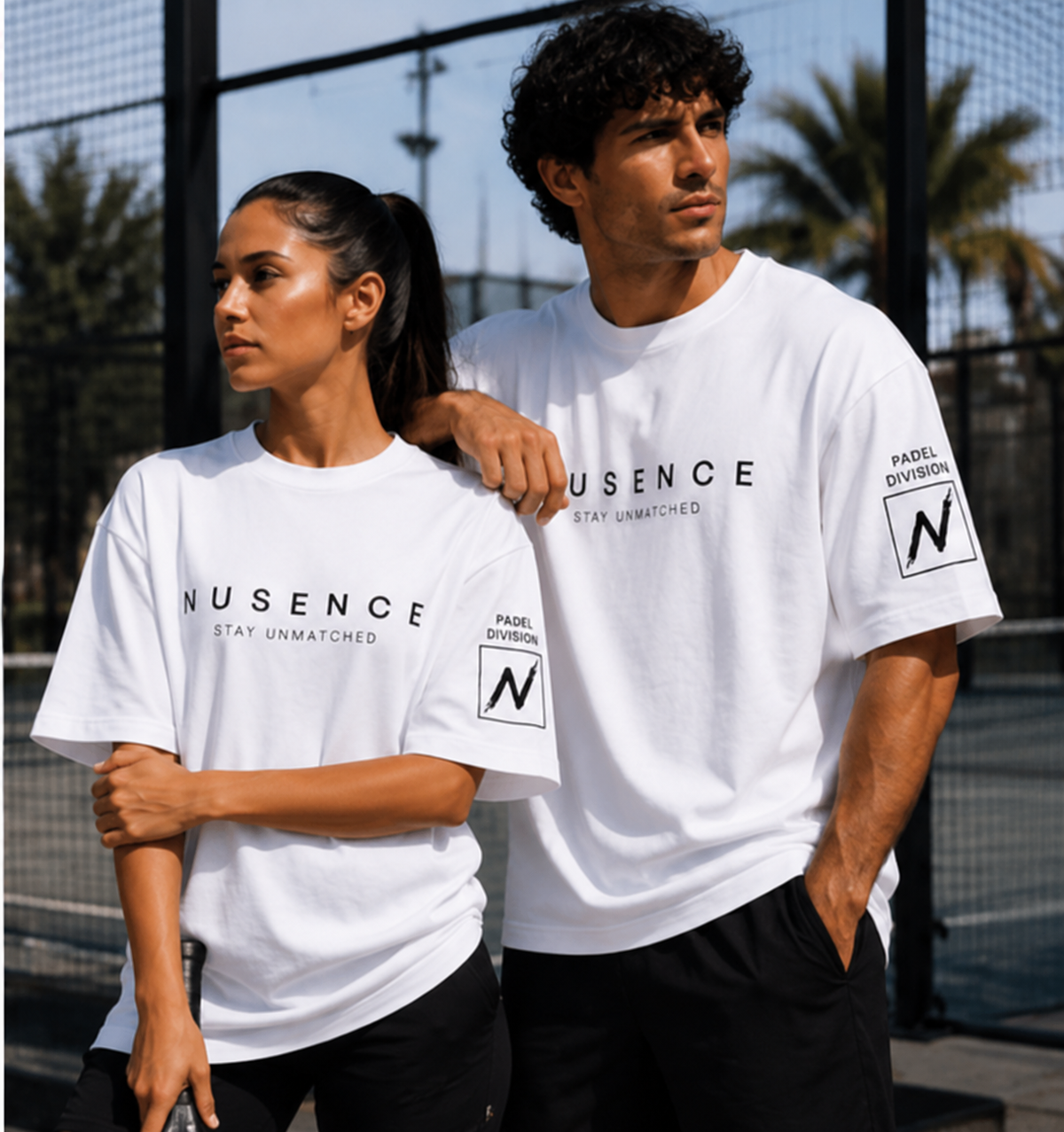Padel Division Unisex Oversized Heavyweight T-Shirt - White