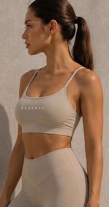 Womens Recycled Luxe Bra - Stone