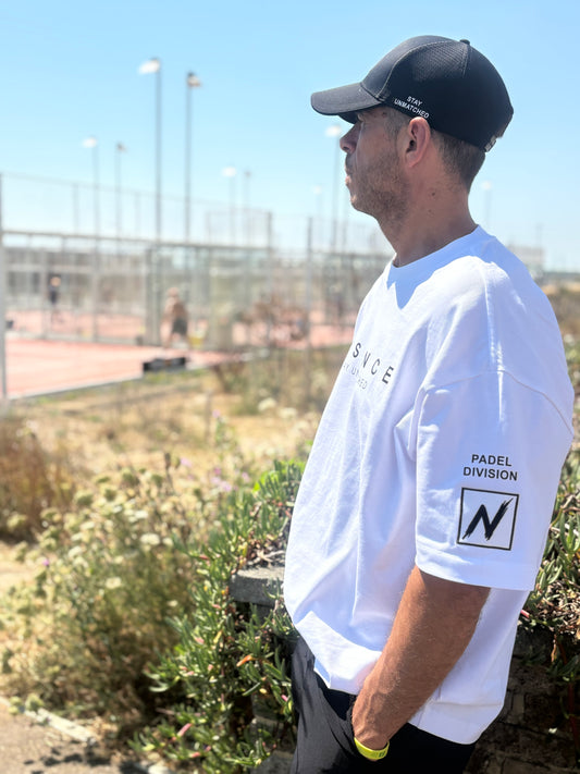 Padel Division Unisex Oversized Heavyweight T-Shirt - White