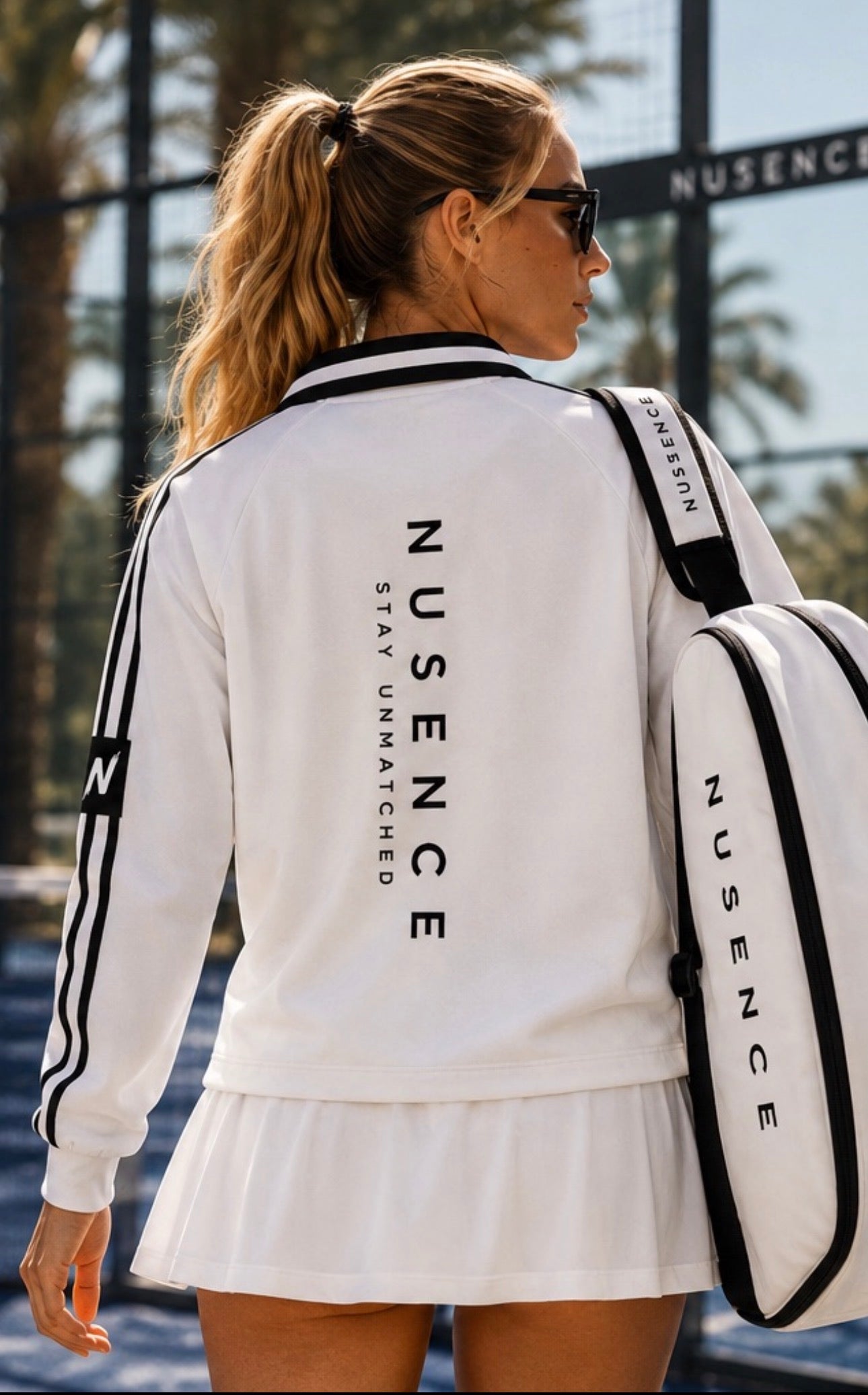 Padel Collared Sweatshirt - White