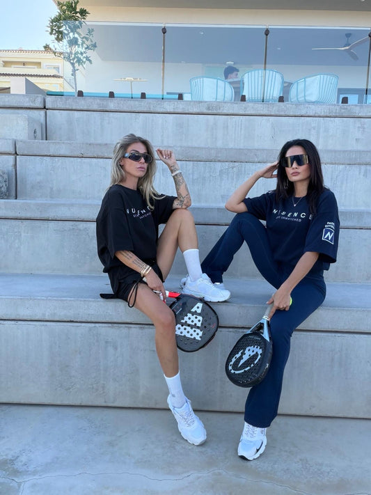Padel Division Unisex Oversized Heavyweight T-Shirt - Navy