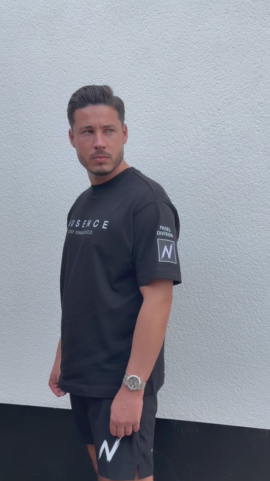 Padel Division Oversized Heavyweight T-Shirt - Black